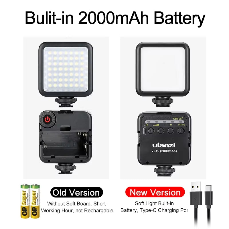 VL49 6W LED Fill Photographic Lighting Lamps