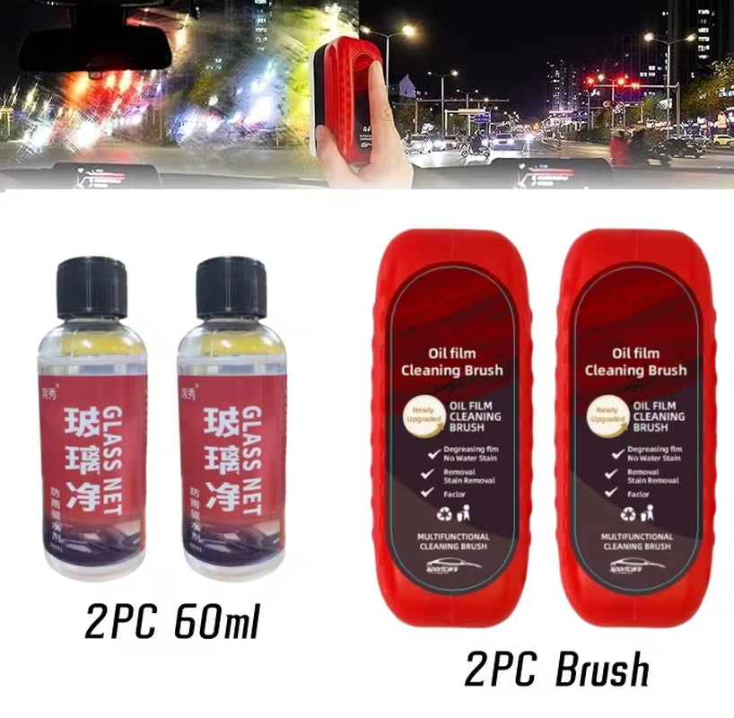 Windshield Glass Oil Film Cleaner
