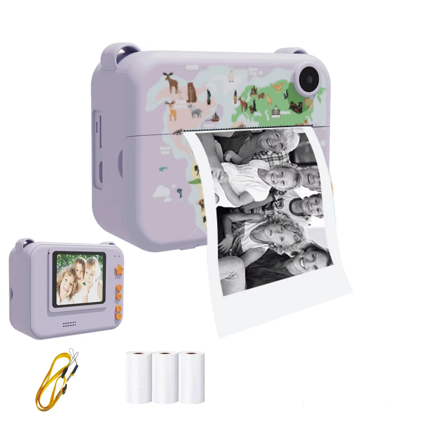Digital Children Camera Photography Instant Print Photo Kids Video Recorder Mini Thermal Printer Video Educational Birthday Gift