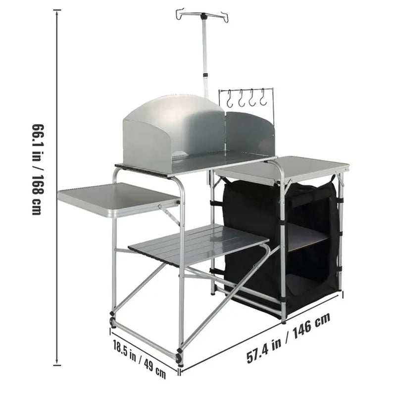 "Foldable Outdoor Kitchen Table Cabinet for BBQ and Picnics! šļøš„ #CampingEssentials"