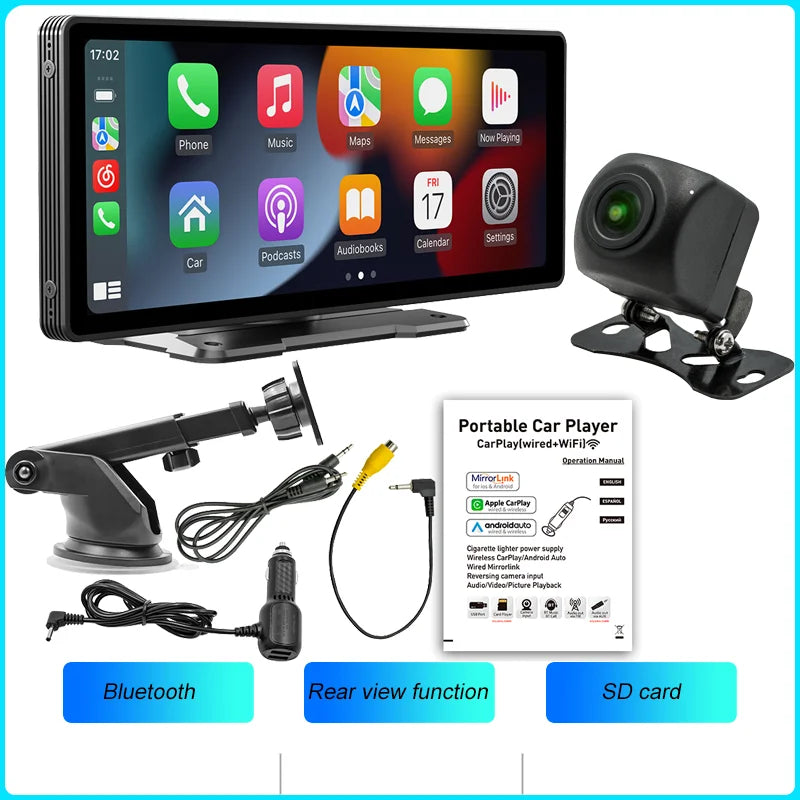 Wireless Carplay Screen HD Rear Reversing Camera Car