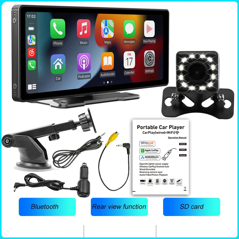 Wireless Carplay Screen HD Rear Reversing Camera Car
