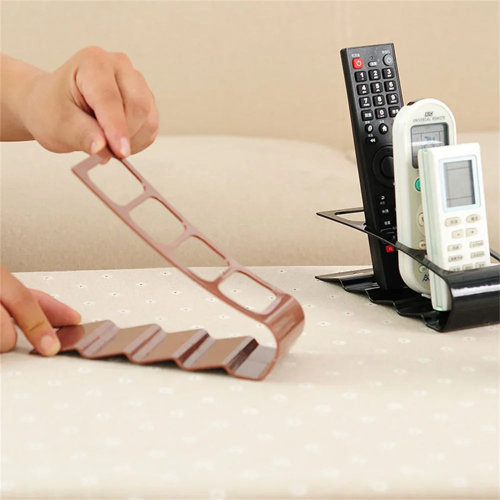 4 Section Tv Remote Control Stand Holder Home Appliance Remote Control Storage Rack Desktop Bracket for Home Living Room Office
