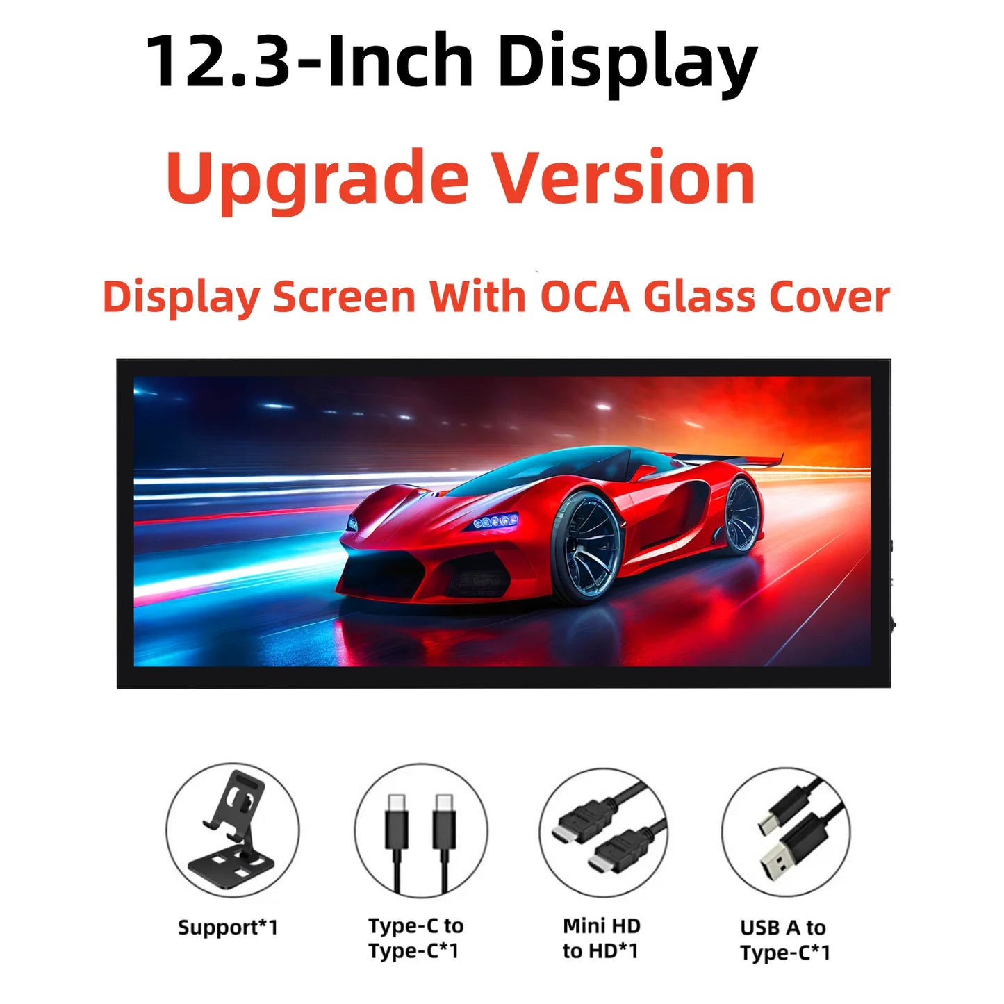 12.3/14.5 Inch 2K HDMI External Portable Touch Screen Monitor