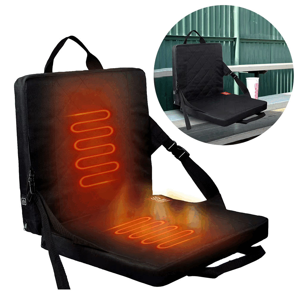 Folding Heated Stadium Seat Cushion