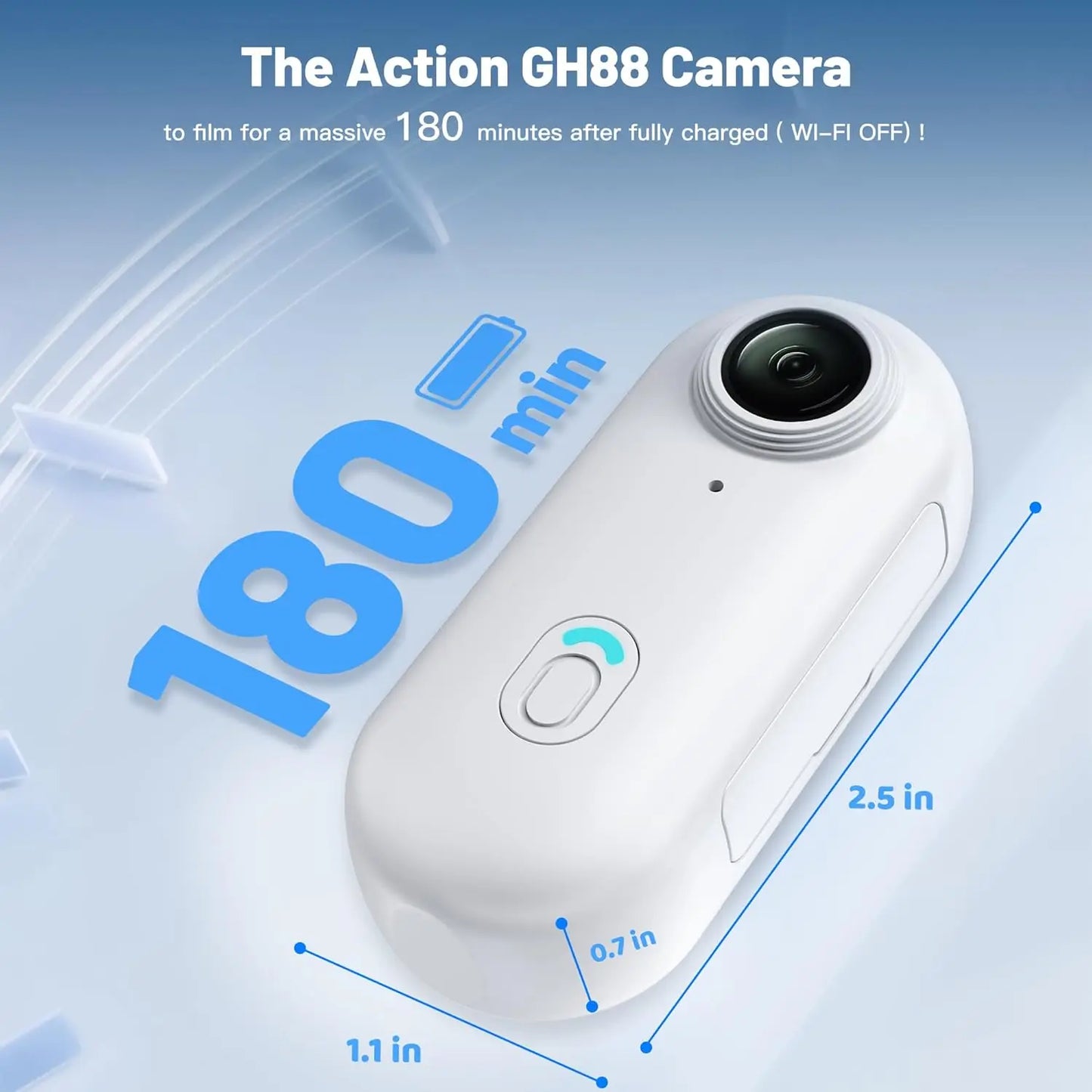 Compact 1080P WiFi Mini Action Camera with 128GB Storage - Perfect for Sports and Adventures!
