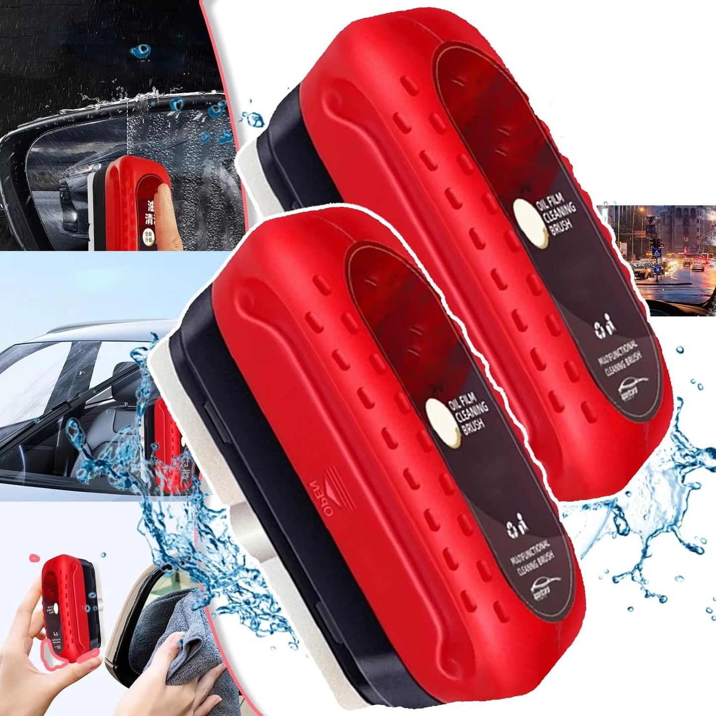 Windshield Glass Oil Film Cleaner