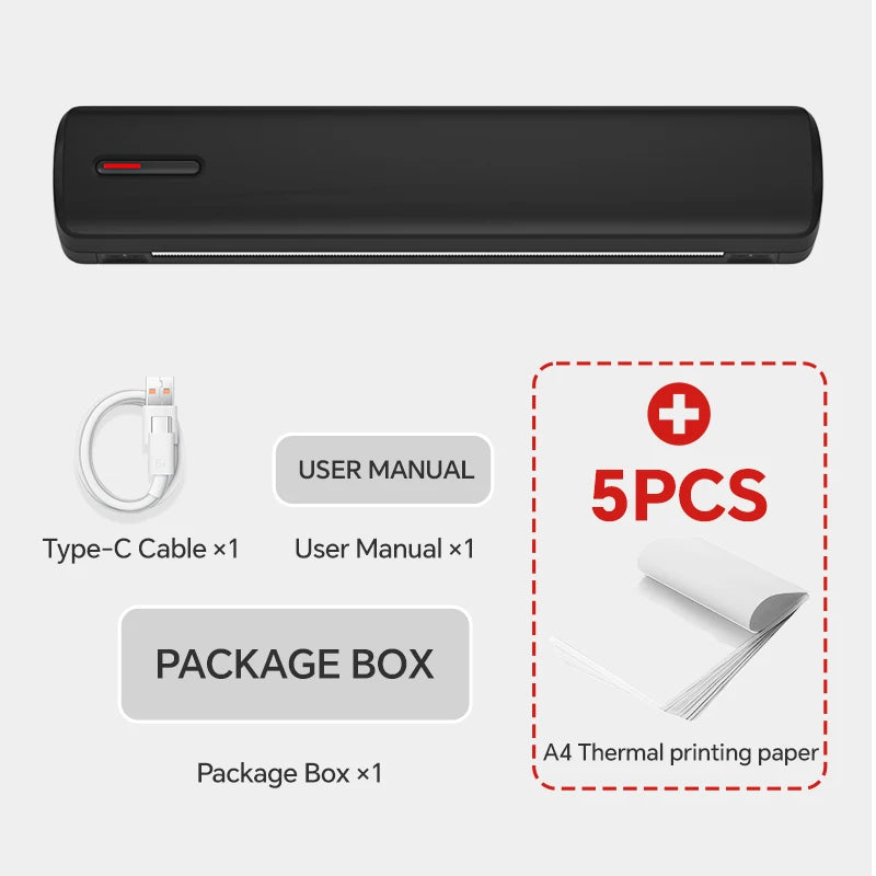 Mini A4 Portable Wireless Printer