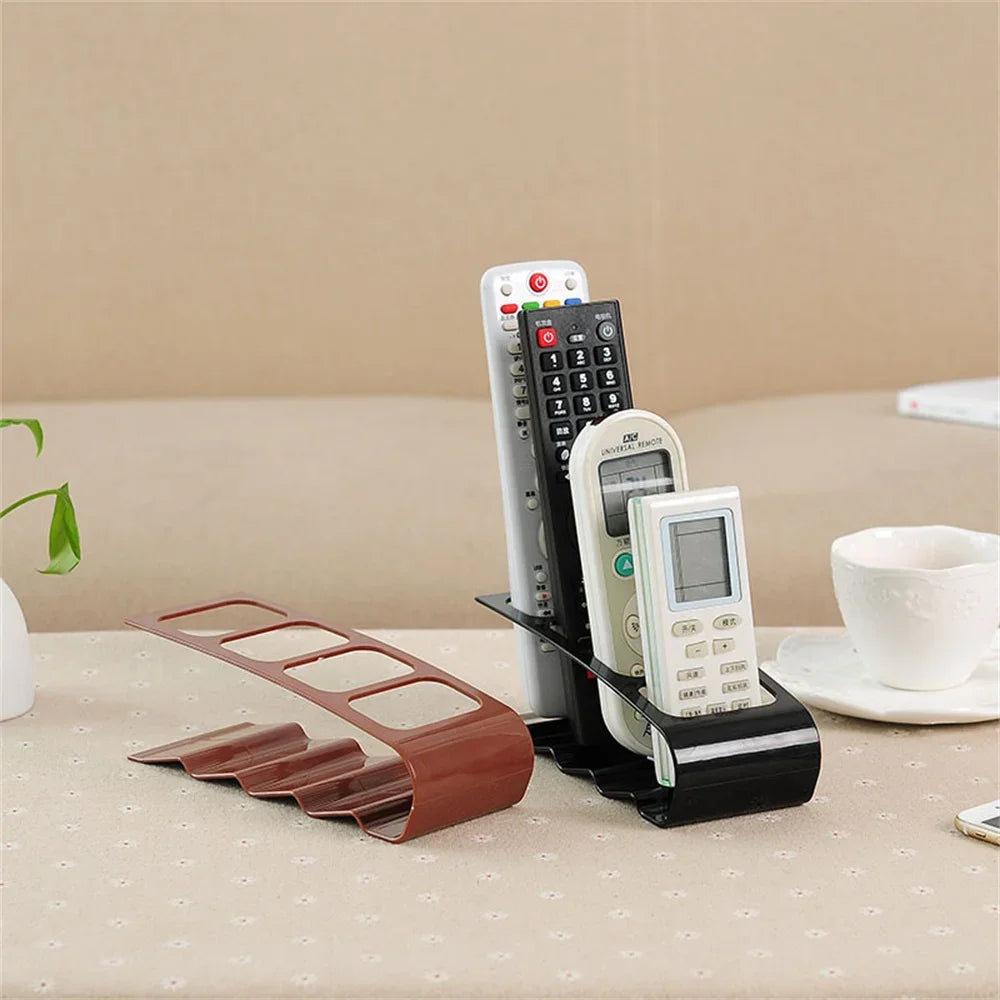 4 Section Tv Remote Control Stand Holder Home Appliance Remote Control Storage Rack Desktop Bracket for Home Living Room Office