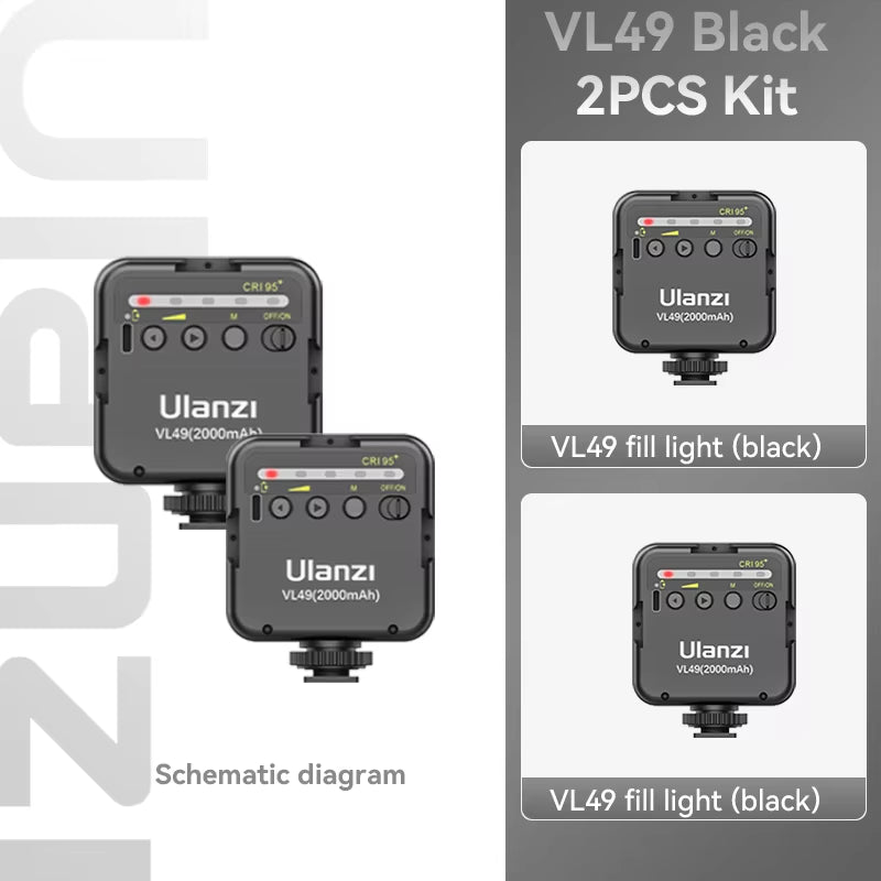 VL49 6W LED Fill Photographic Lighting Lamps