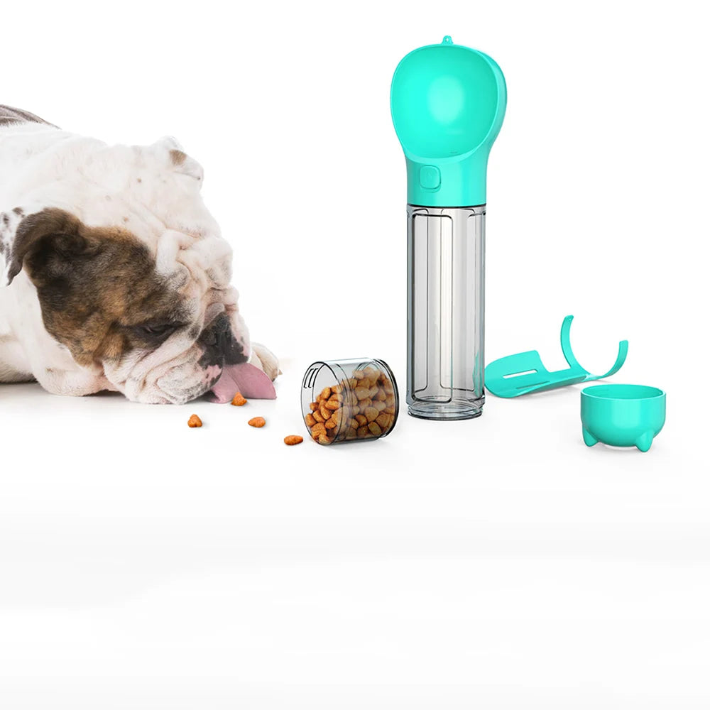 Dog Water Bottle Outdoor Portable Drinking Food Feeder for Small Medium Large Dogs Cats Puppy Poop Dispenser Labrador Supplies