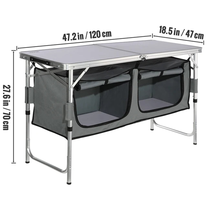 "Foldable Outdoor Kitchen Table Cabinet for BBQ and Picnics! šļøš„ #CampingEssentials"