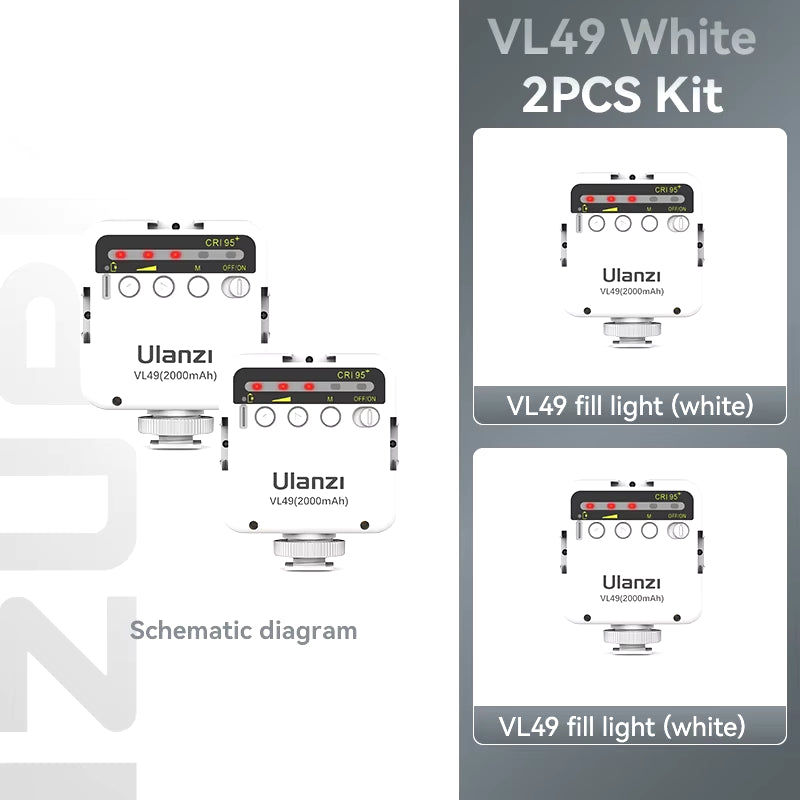 VL49 6W LED Fill Photographic Lighting Lamps
