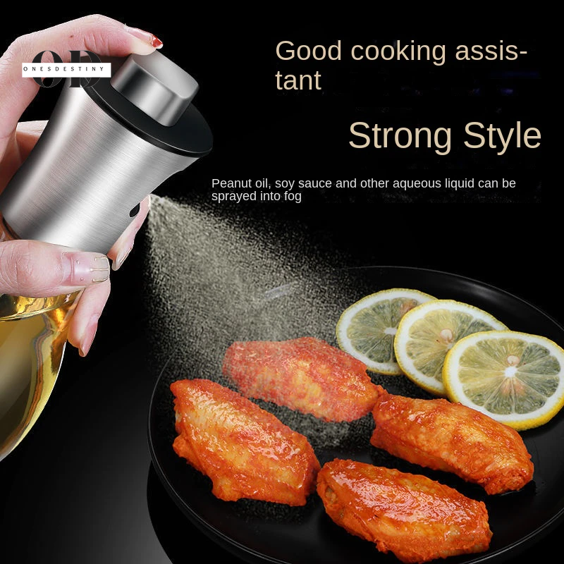 Oil Spray Pot Oil Sprayer for Cooking Spray Bottle Barbecue Multi-Function Air Fryer Glass High-Pressure Baking Oil Pot