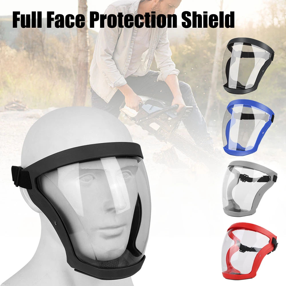 Full Face Shield Protection Face Cover Oil-Splash Proof Mask with Filters Motorcycle Bicycle Cycling Dusting Mask Kitchen Tool