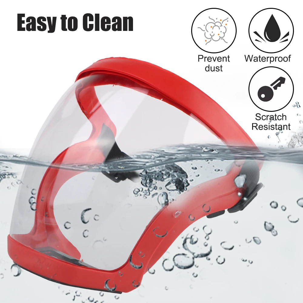 Full Face Shield Protection Face Cover Oil-Splash Proof Mask with Filters Motorcycle Bicycle Cycling Dusting Mask Kitchen Tool