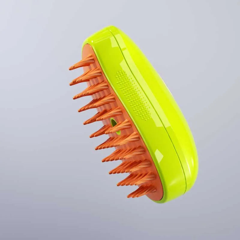 "Electric Cat Grooming Brush with Water Spray - Soft Silicone Comb for Shedding and Bathing"