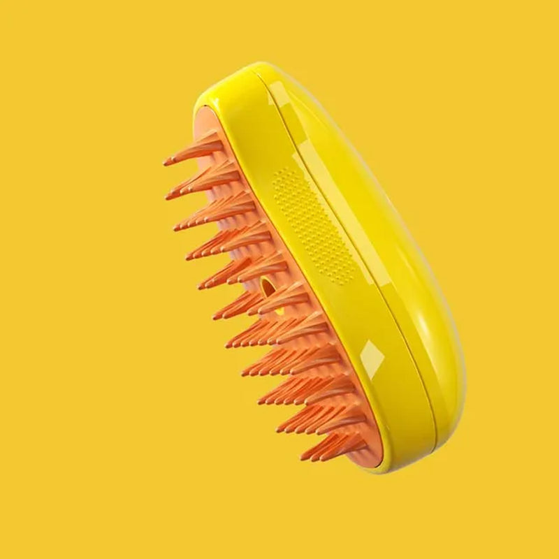 "Electric Cat Grooming Brush with Water Spray - Soft Silicone Comb for Shedding and Bathing"