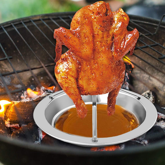 Stainless Steel Chicken Rotisserie Rack for BBQ and Grilling