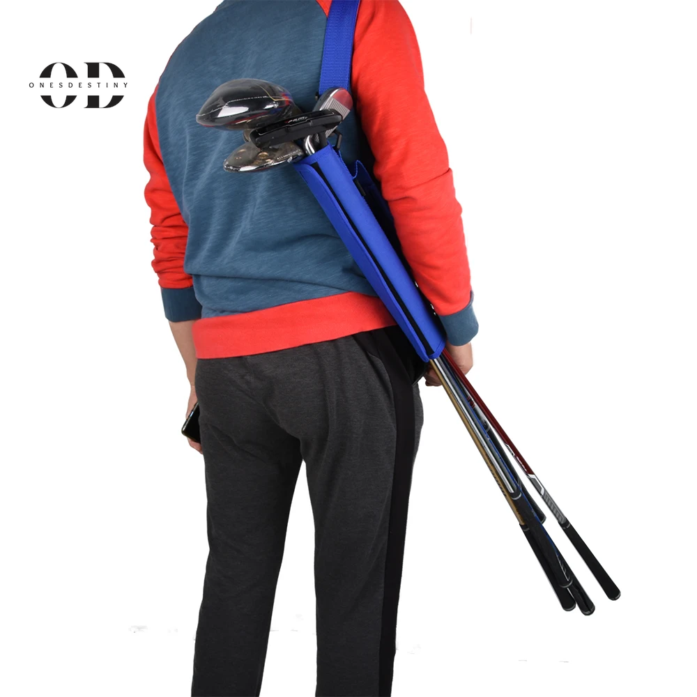 Mini Portable Nylon Golf Club Bag Simple Golf Gun Carrier Bag Travel Bag Golf Training Case with Adjustable Shoulder Straps