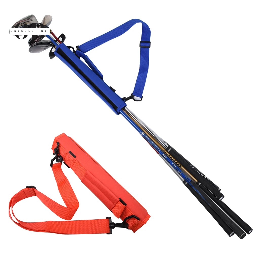Mini Portable Nylon Golf Club Bag Simple Golf Gun Carrier Bag Travel Bag Golf Training Case with Adjustable Shoulder Straps