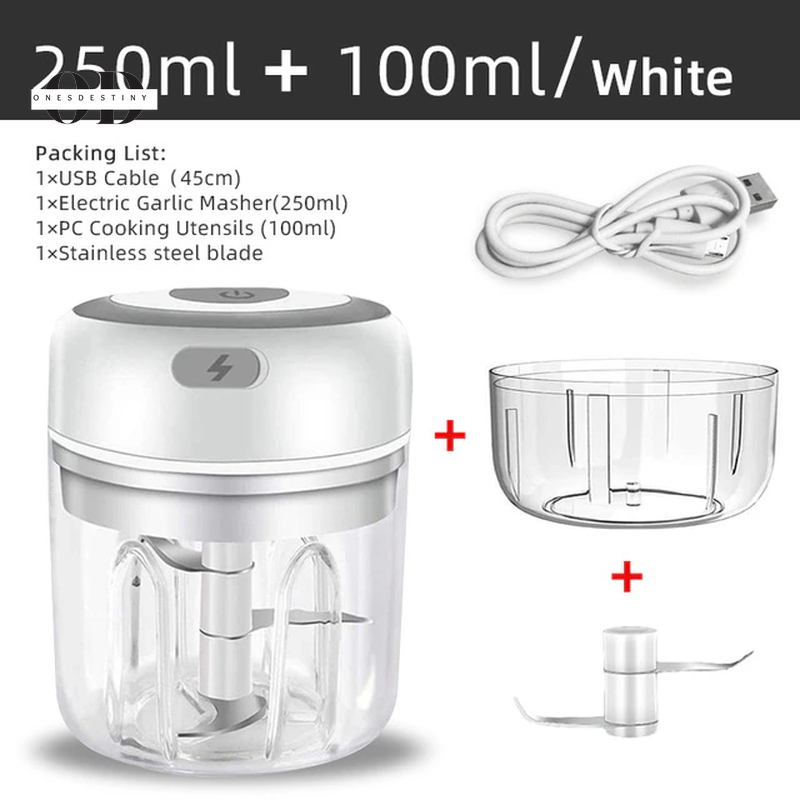 Electric Kitchen Food Chopper Mini Garlic Masher Crusher USB Portable Meat Grinder Vegetable Chopper for Kitchen Gadgets
